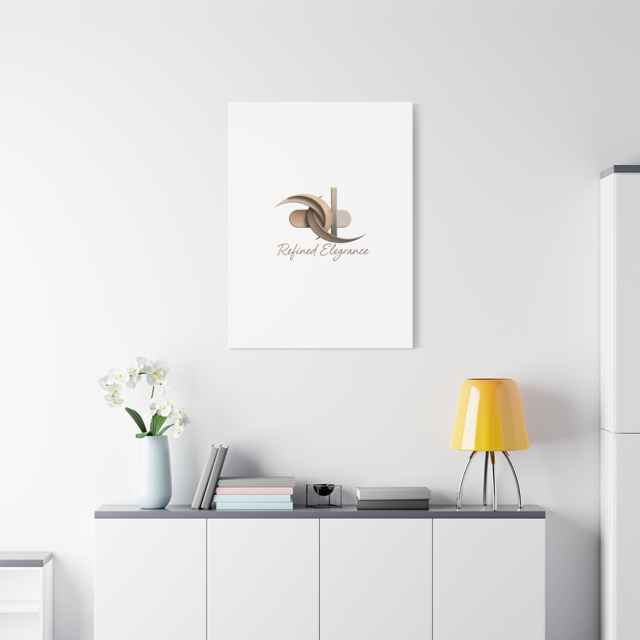 Refined Elegance Matte Canvas, Stretched | Quiet Luxury, Neutral Minimalist