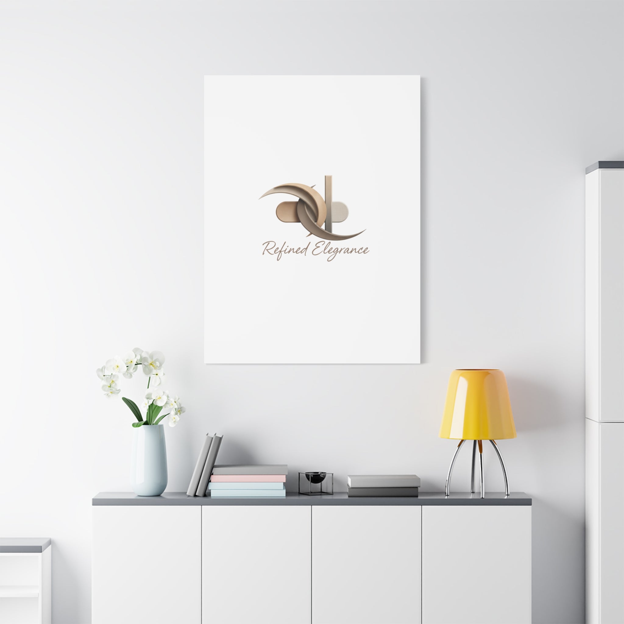 Refined Elegance Matte Canvas, Stretched | Quiet Luxury, Neutral Minimalist