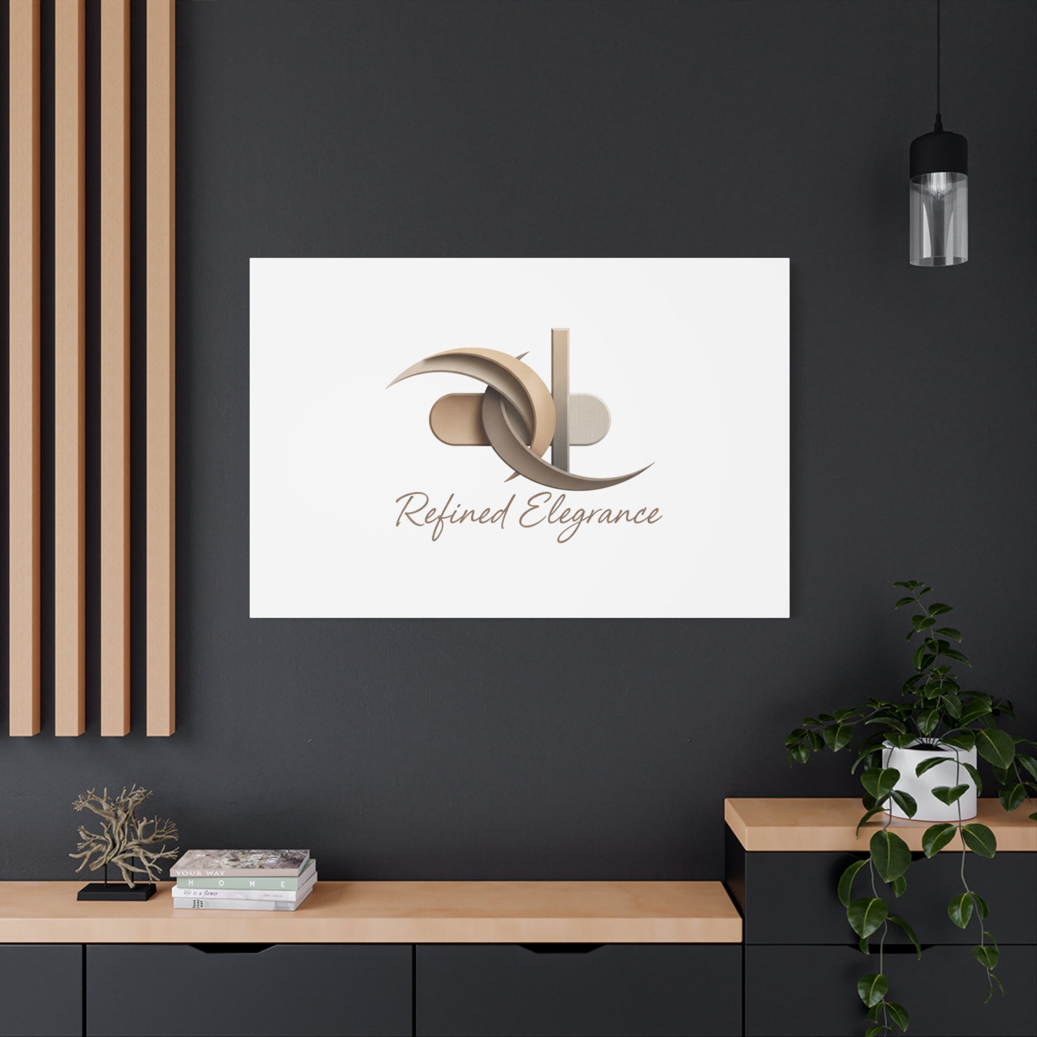 Refined Elegance Matte Canvas, Stretched | Quiet Luxury, Neutral Minimalist