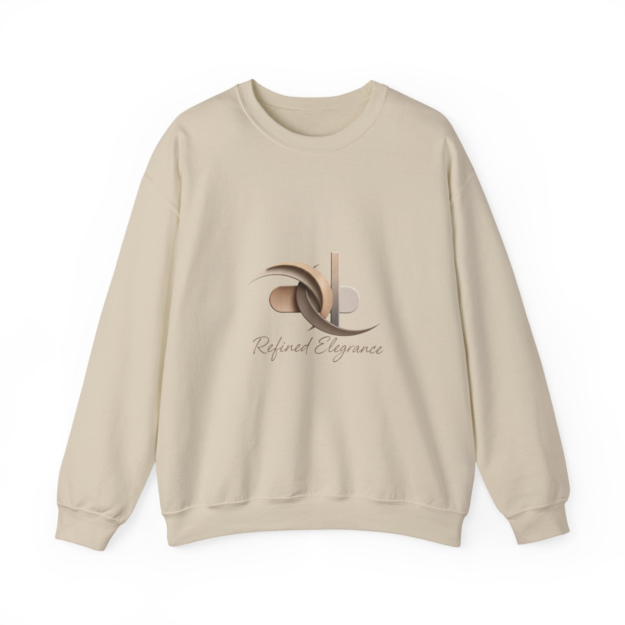 Refined Elegance Minimal Logo Crewneck Sweatshirt | quiet luxury, neutral minimalist