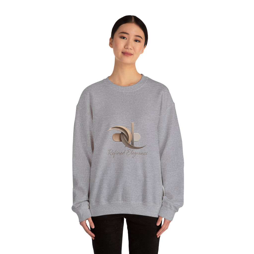 Refined Elegance Minimal Logo Crewneck Sweatshirt | quiet luxury, neutral minimalist