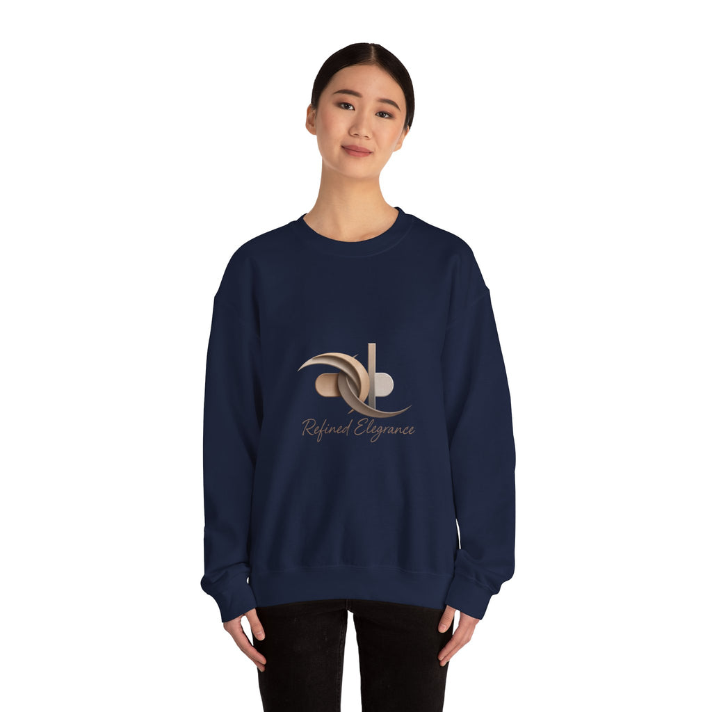 Refined Elegance Minimal Logo Crewneck Sweatshirt | quiet luxury, neutral minimalist