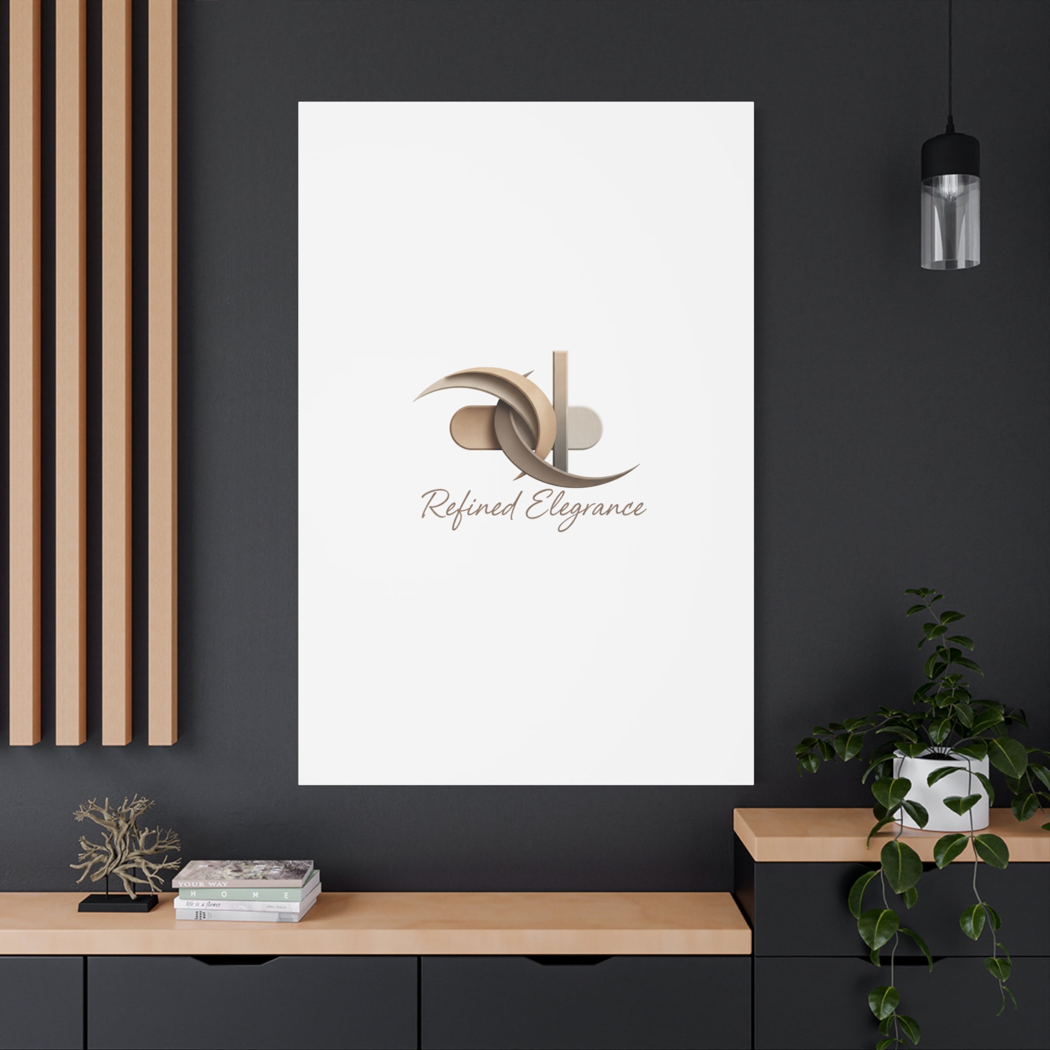 Refined Elegance Matte Canvas, Stretched | Quiet Luxury, Neutral Minimalist