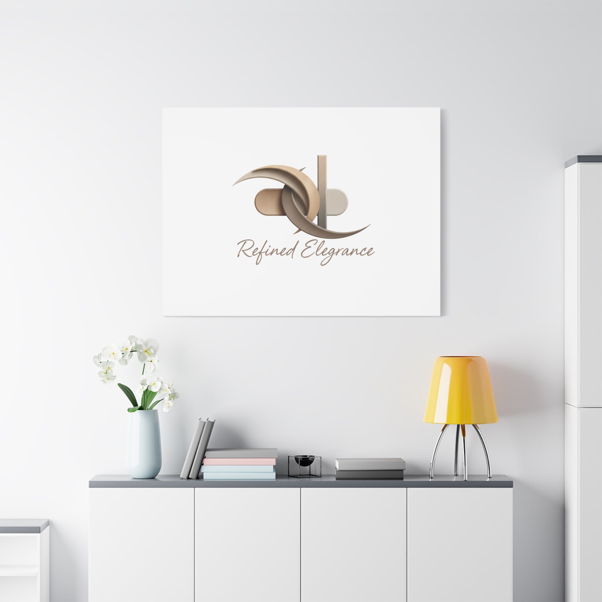 Refined Elegance Matte Canvas, Stretched | Quiet Luxury, Neutral Minimalist