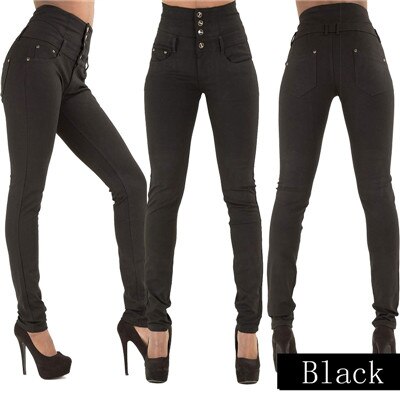 Denim Pencil Pants Stretch Jeans High Waist Pants Women High Waist Jeans