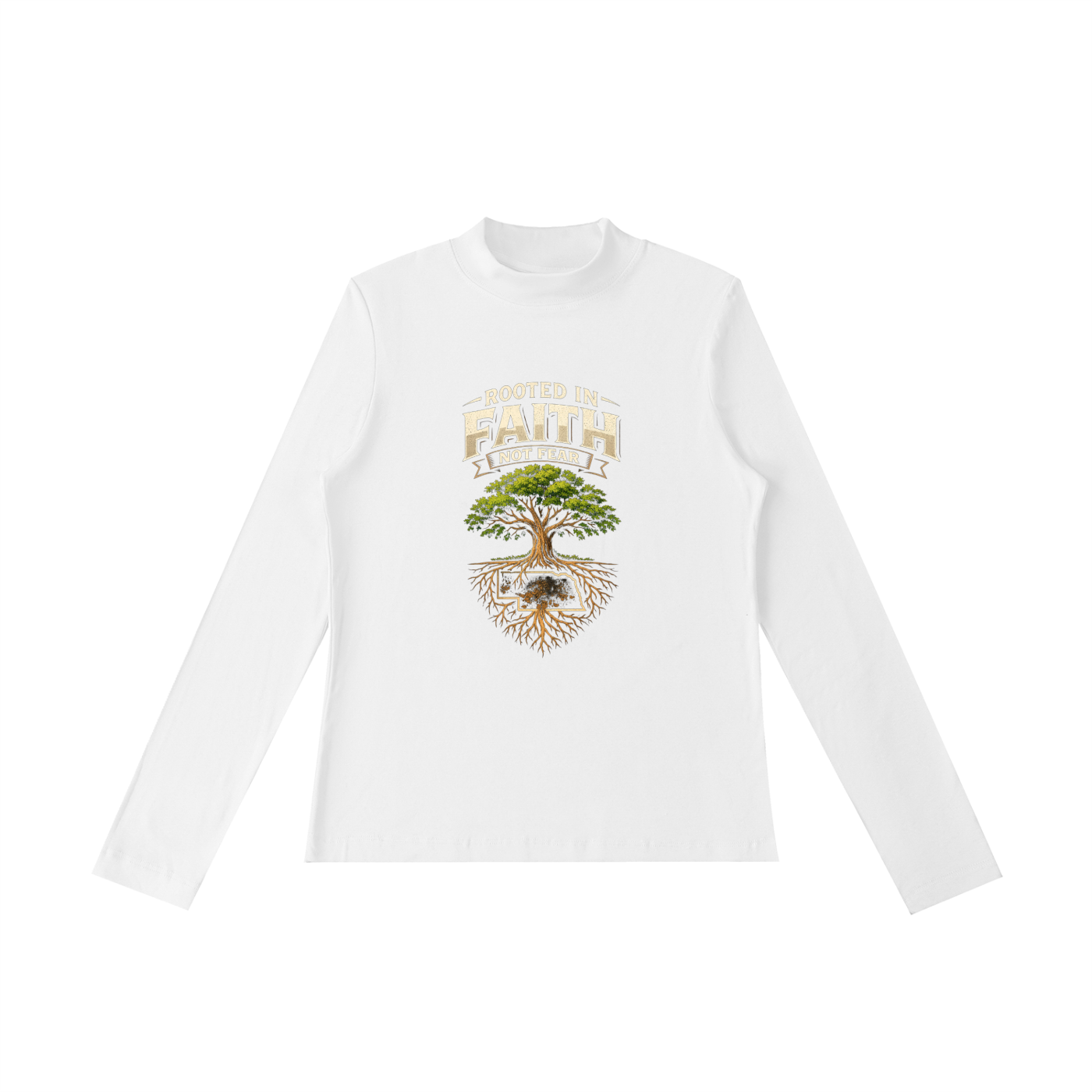 Essential Mock Neck Long Sleeve T-Shirt