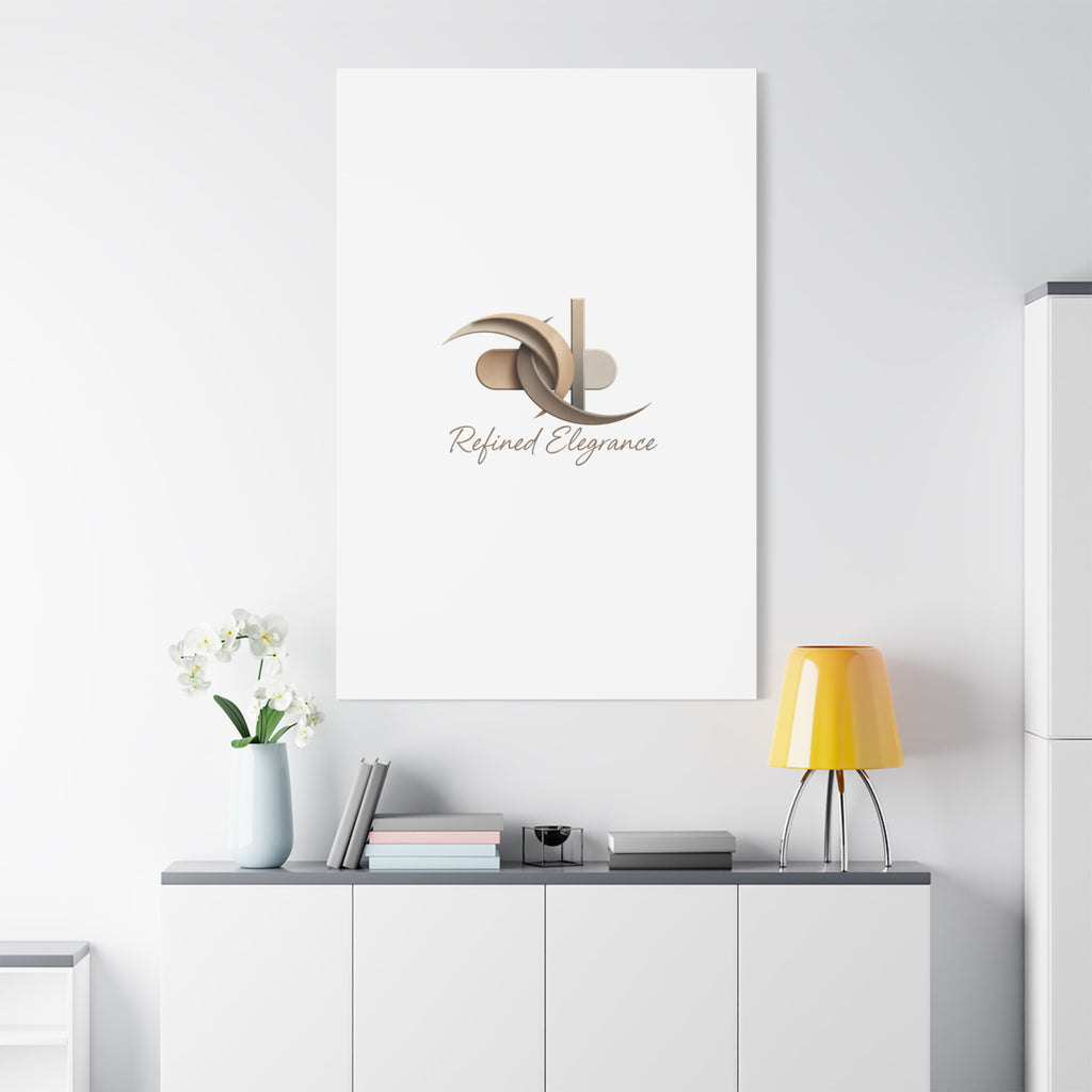 Refined Elegance Matte Canvas, Stretched | Quiet Luxury, Neutral Minimalist