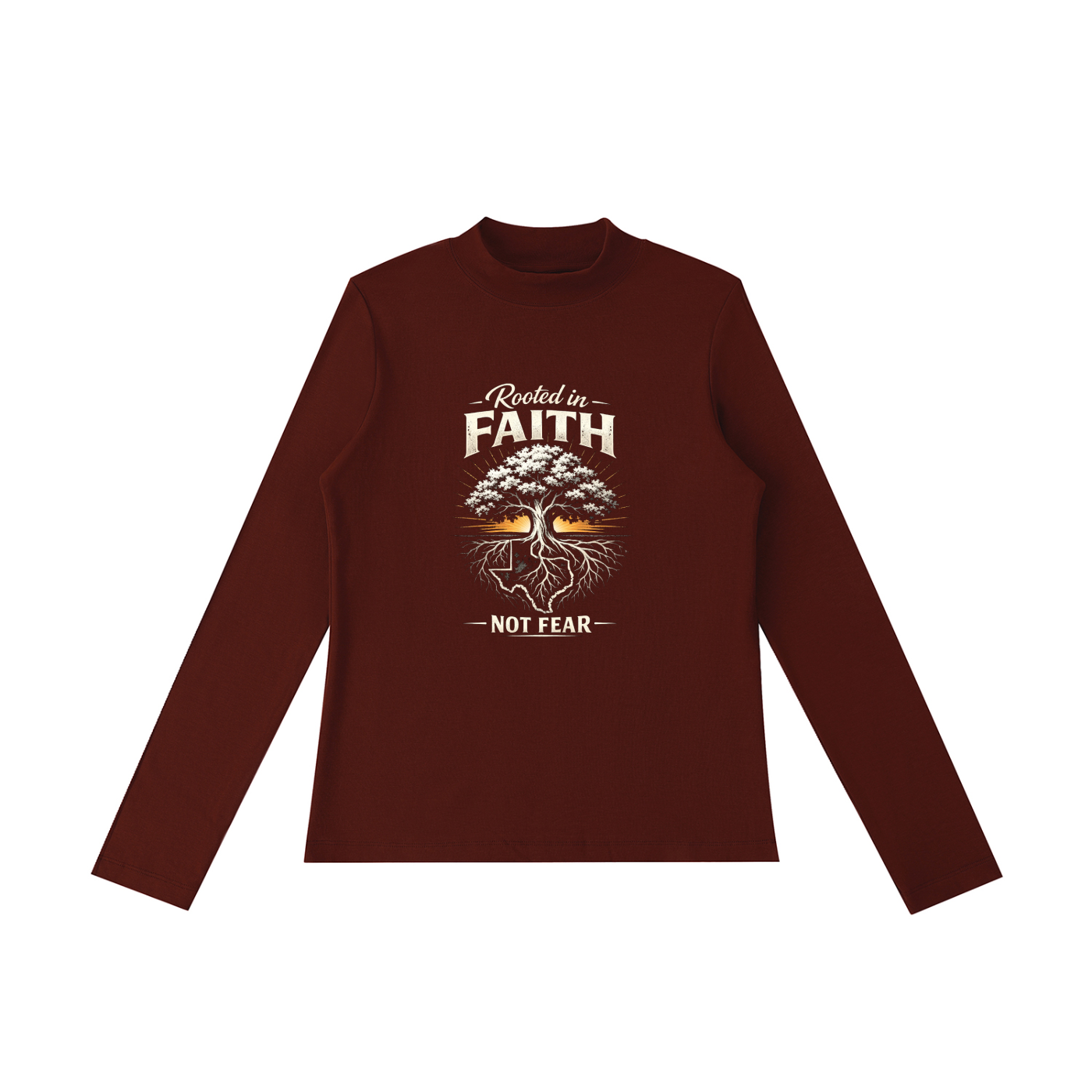 Essential Mock Neck Long Sleeve T-Shirt