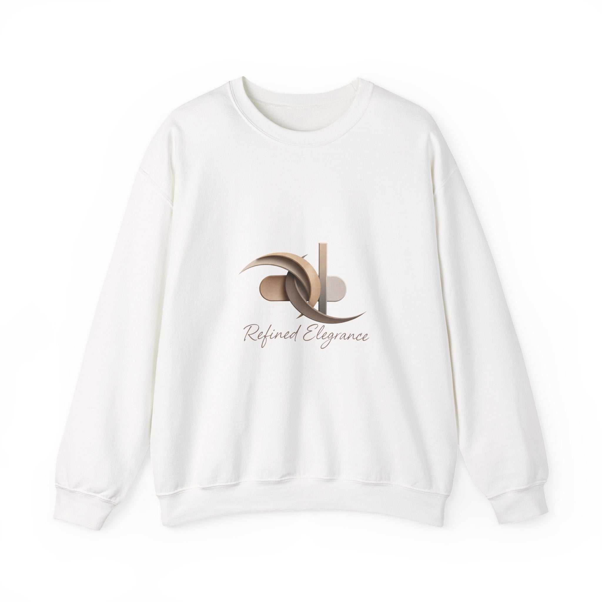 Refined Elegance Minimal Logo Crewneck Sweatshirt | quiet luxury, neutral minimalist