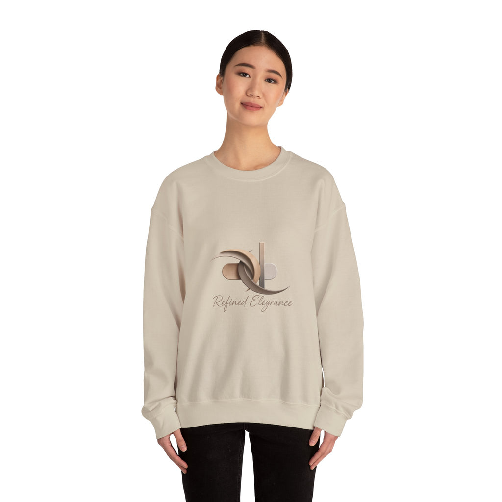 Refined Elegance Minimal Logo Crewneck Sweatshirt | quiet luxury, neutral minimalist