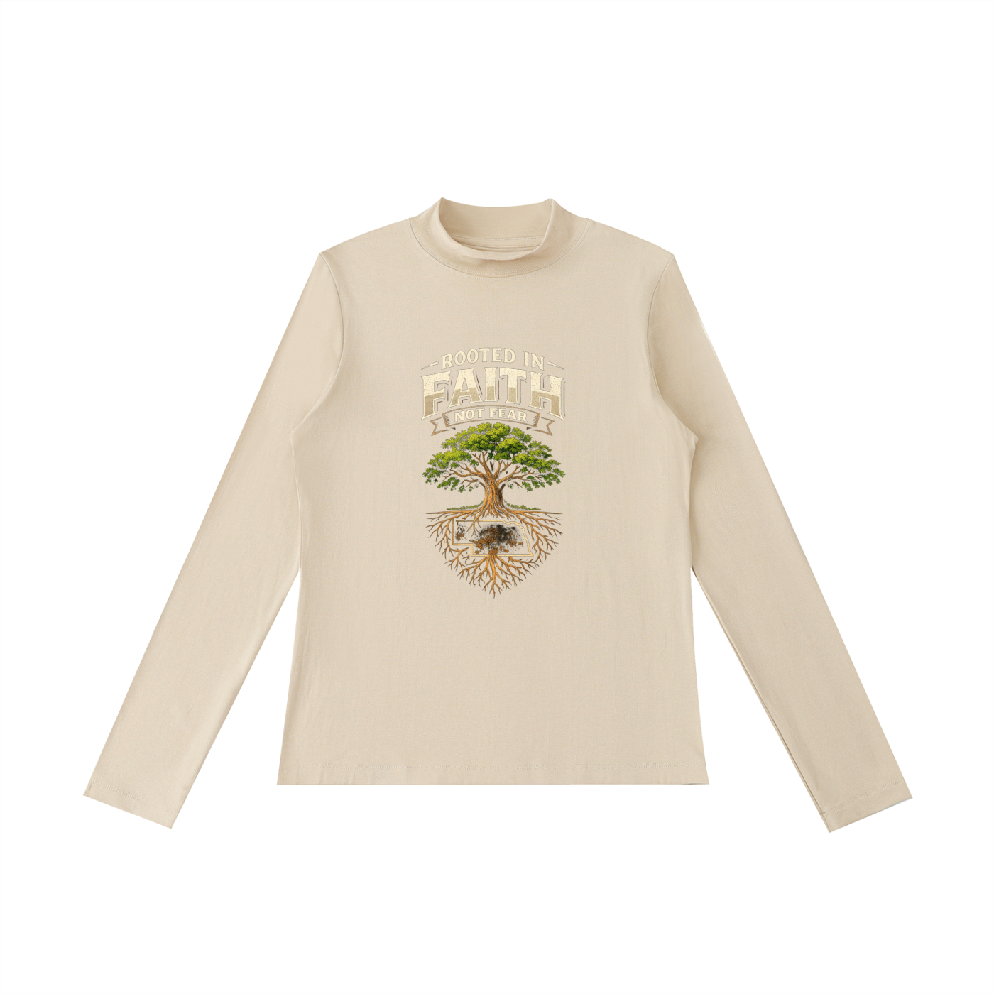 Essential Mock Neck Long Sleeve T-Shirt