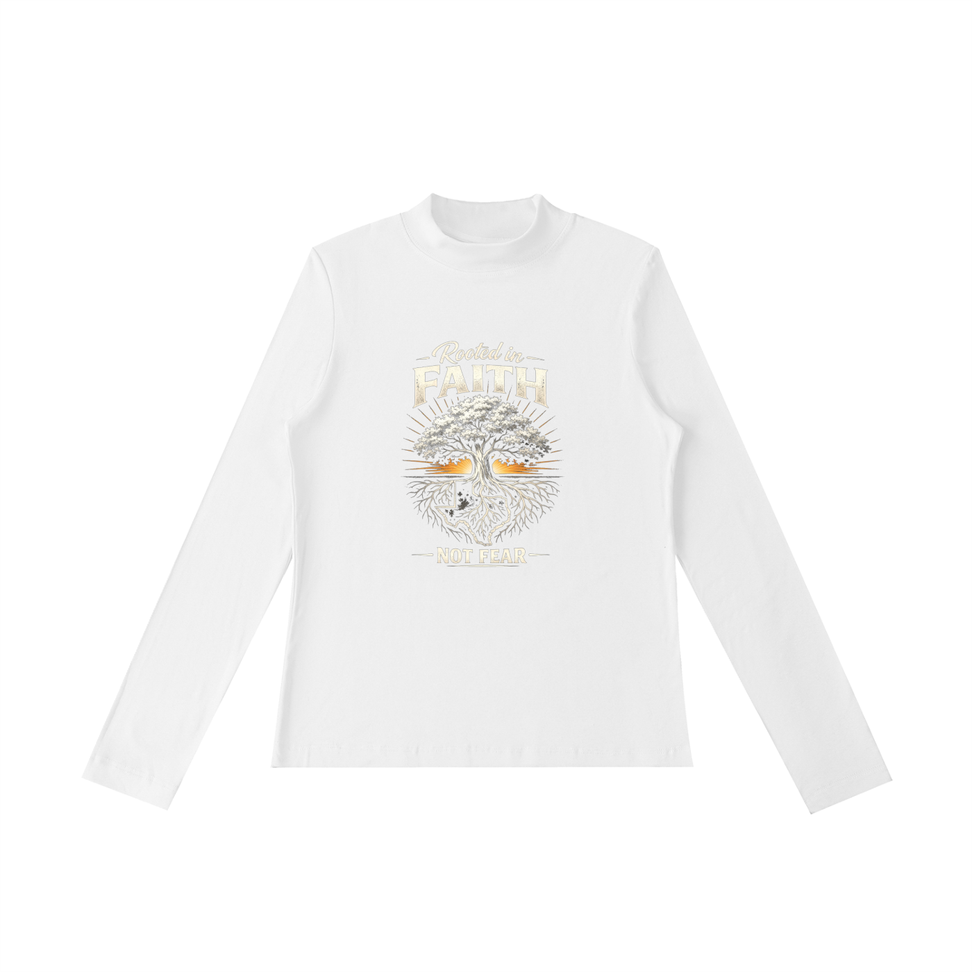 Essential Mock Neck Long Sleeve T-Shirt