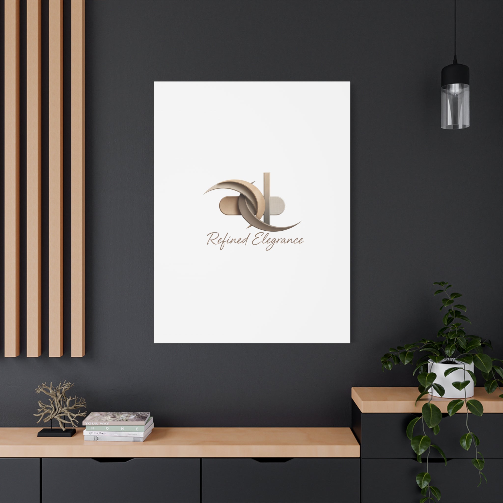 Refined Elegance Matte Canvas, Stretched | Quiet Luxury, Neutral Minimalist