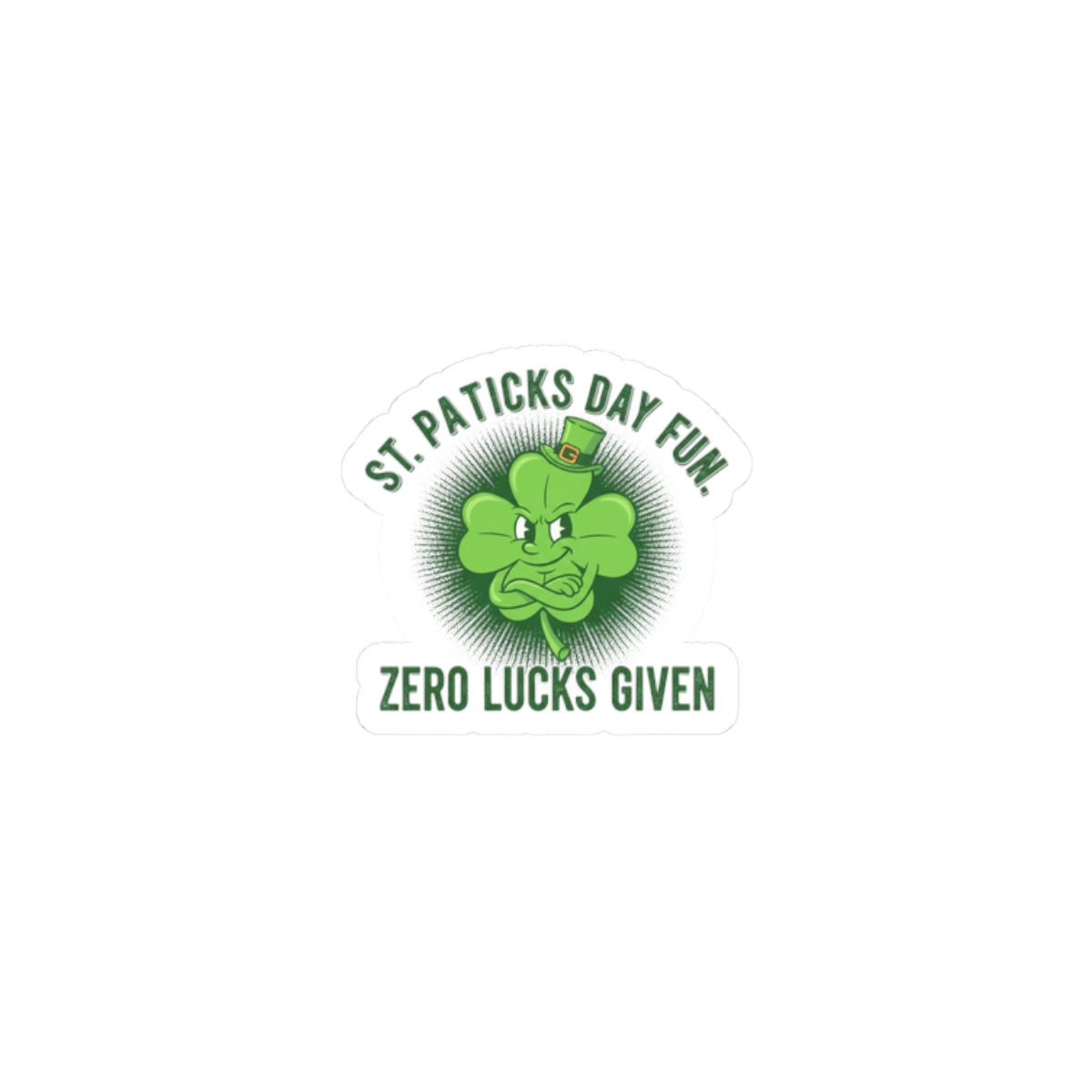 Zero Lucks Given Kiss-Cut Stickers | sleepy humor, nap club