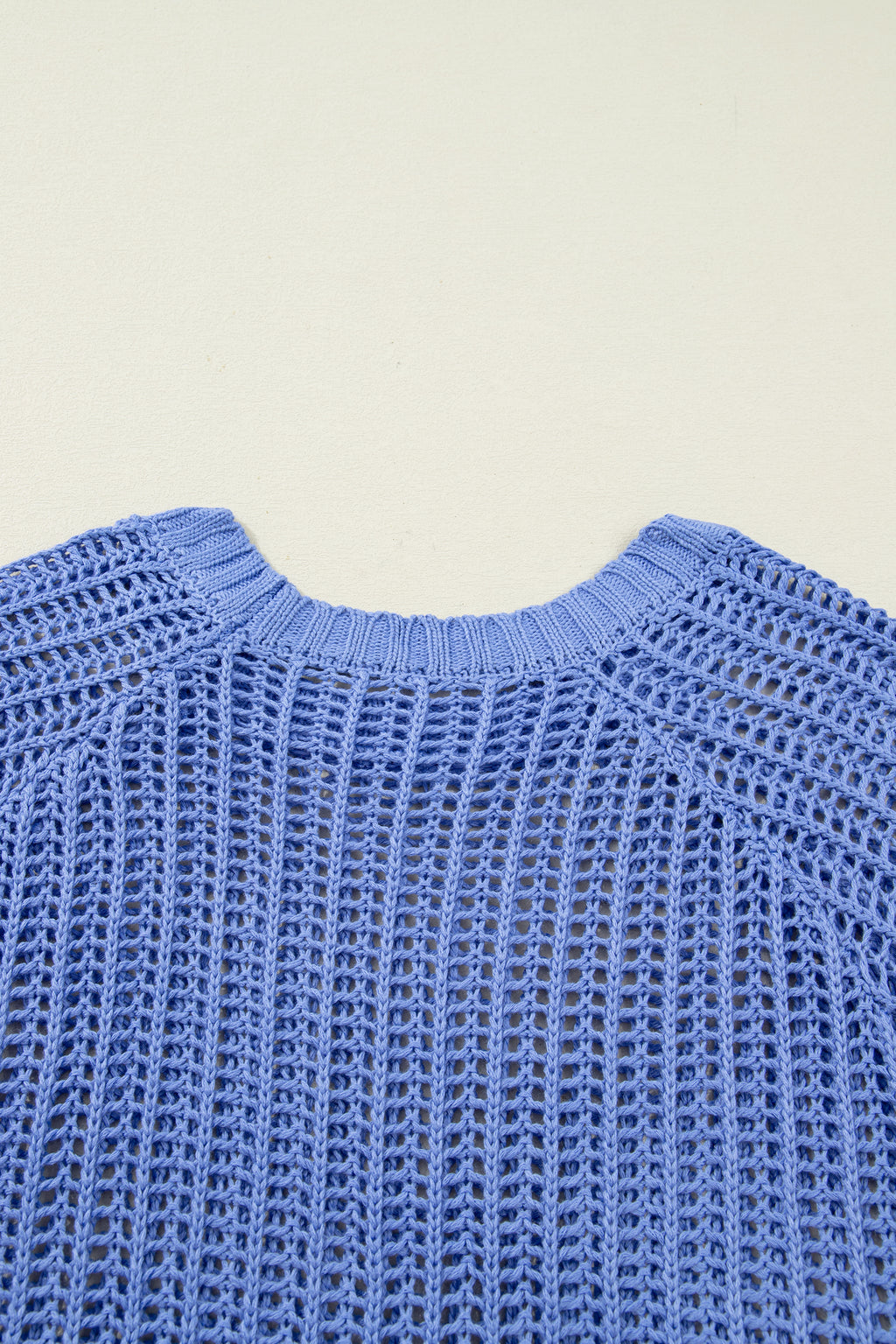 Ashleigh Blue Plus Size Open Knit Bow Tie Short Sleeve Sweater