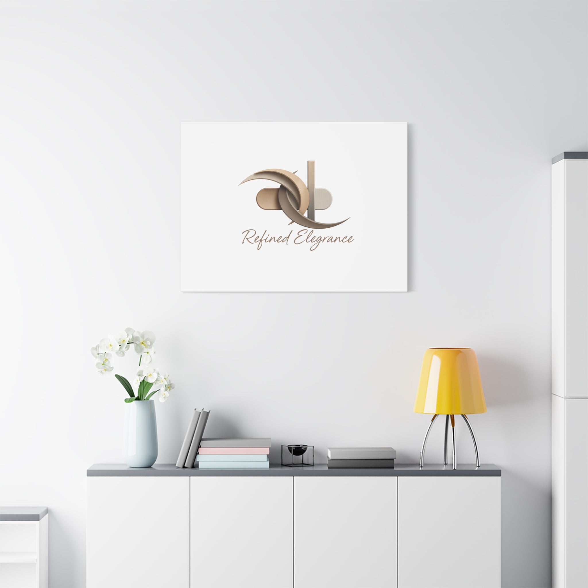 Refined Elegance Matte Canvas, Stretched | Quiet Luxury, Neutral Minimalist