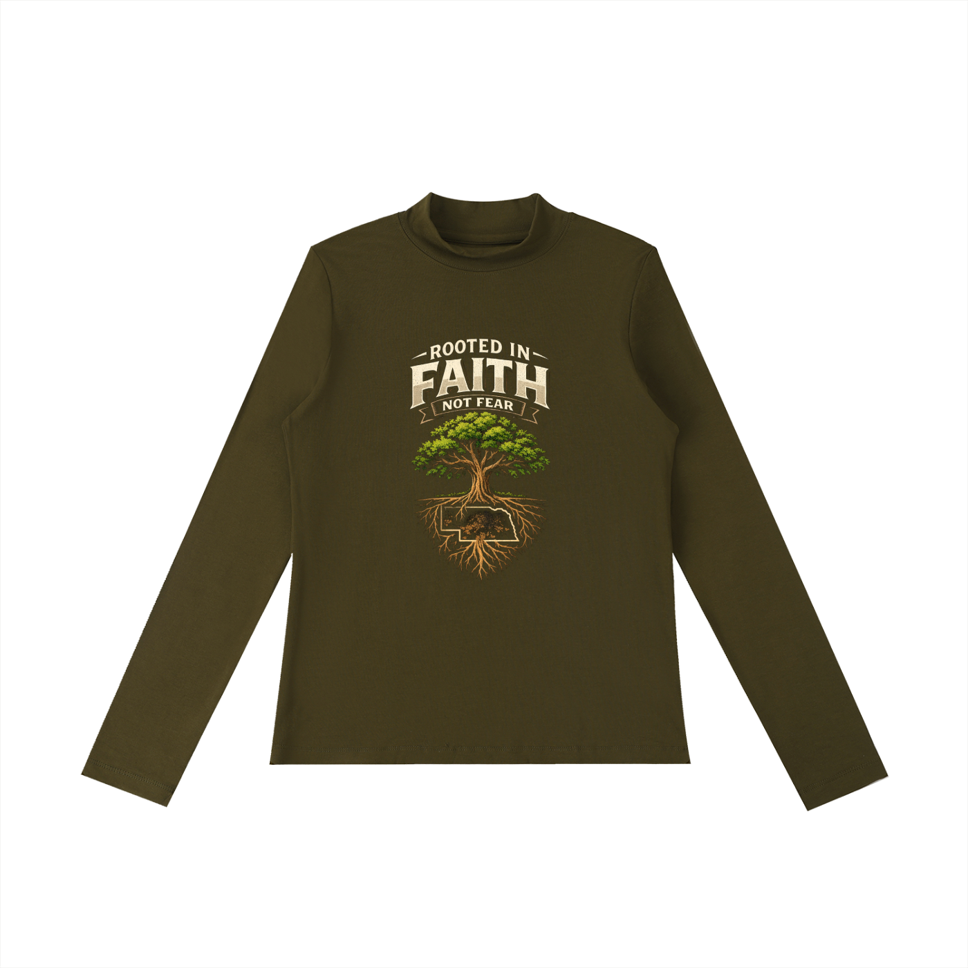 Essential Mock Neck Long Sleeve T-Shirt