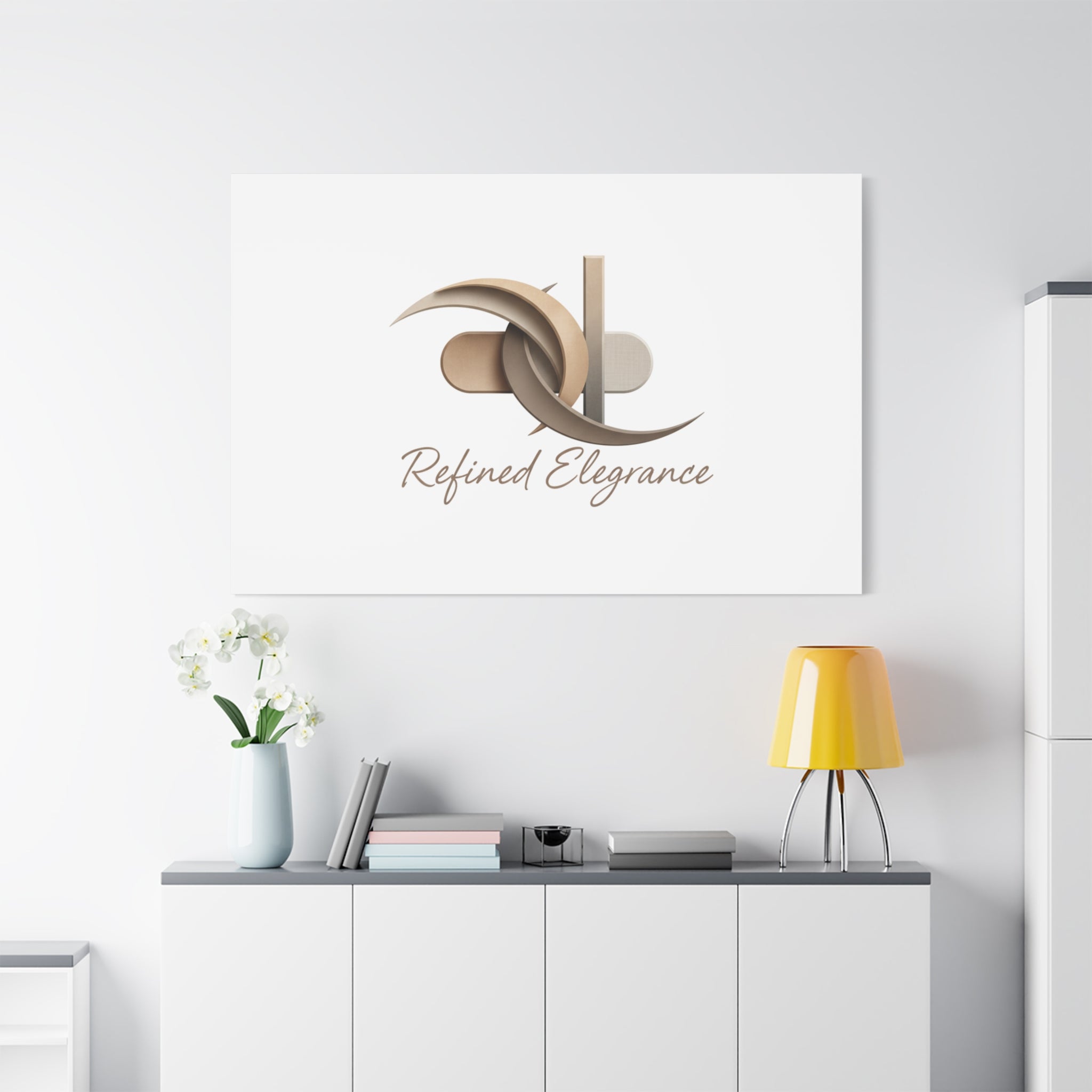 Refined Elegance Matte Canvas, Stretched | Quiet Luxury, Neutral Minimalist