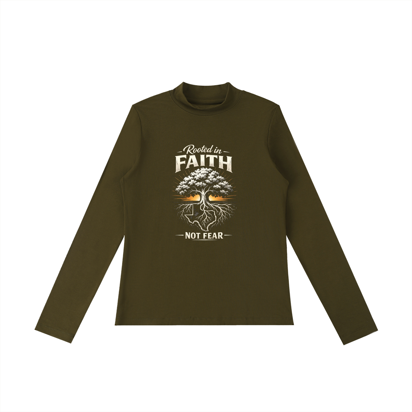 Essential Mock Neck Long Sleeve T-Shirt