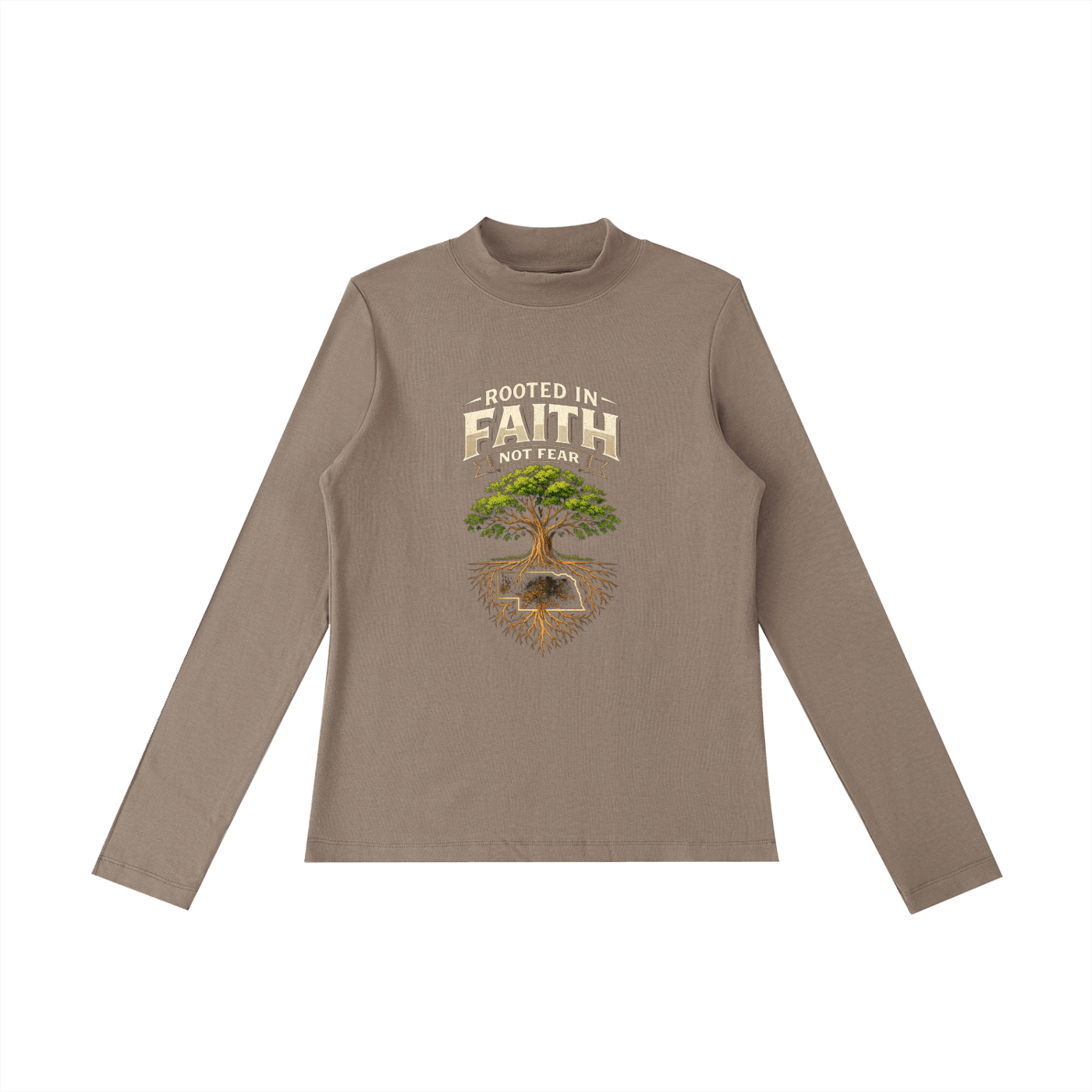 Essential Mock Neck Long Sleeve T-Shirt