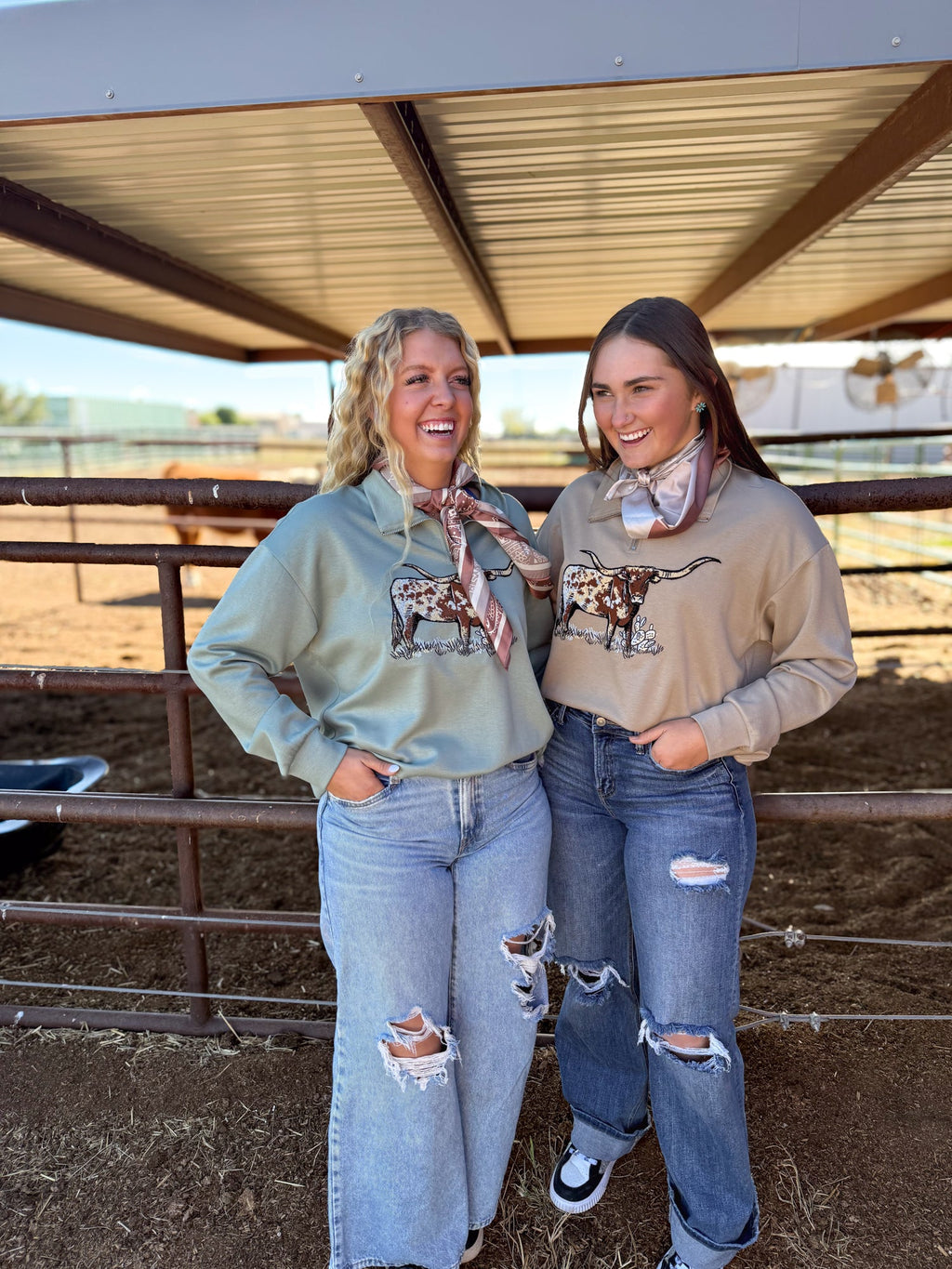 BLUE Lomita Longhorn Pullover
