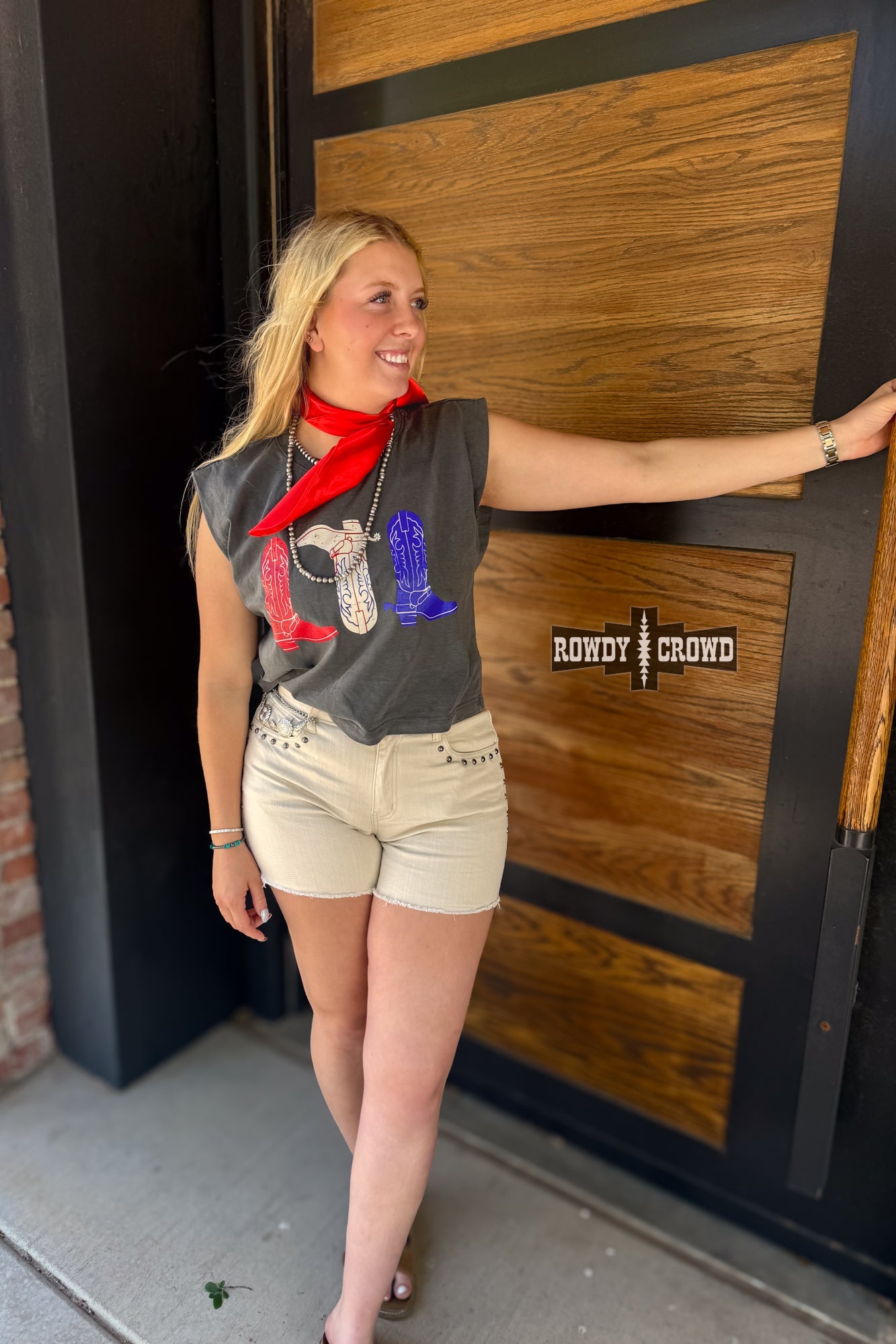 *PRE-ORDER* Red, White & Boots Tank