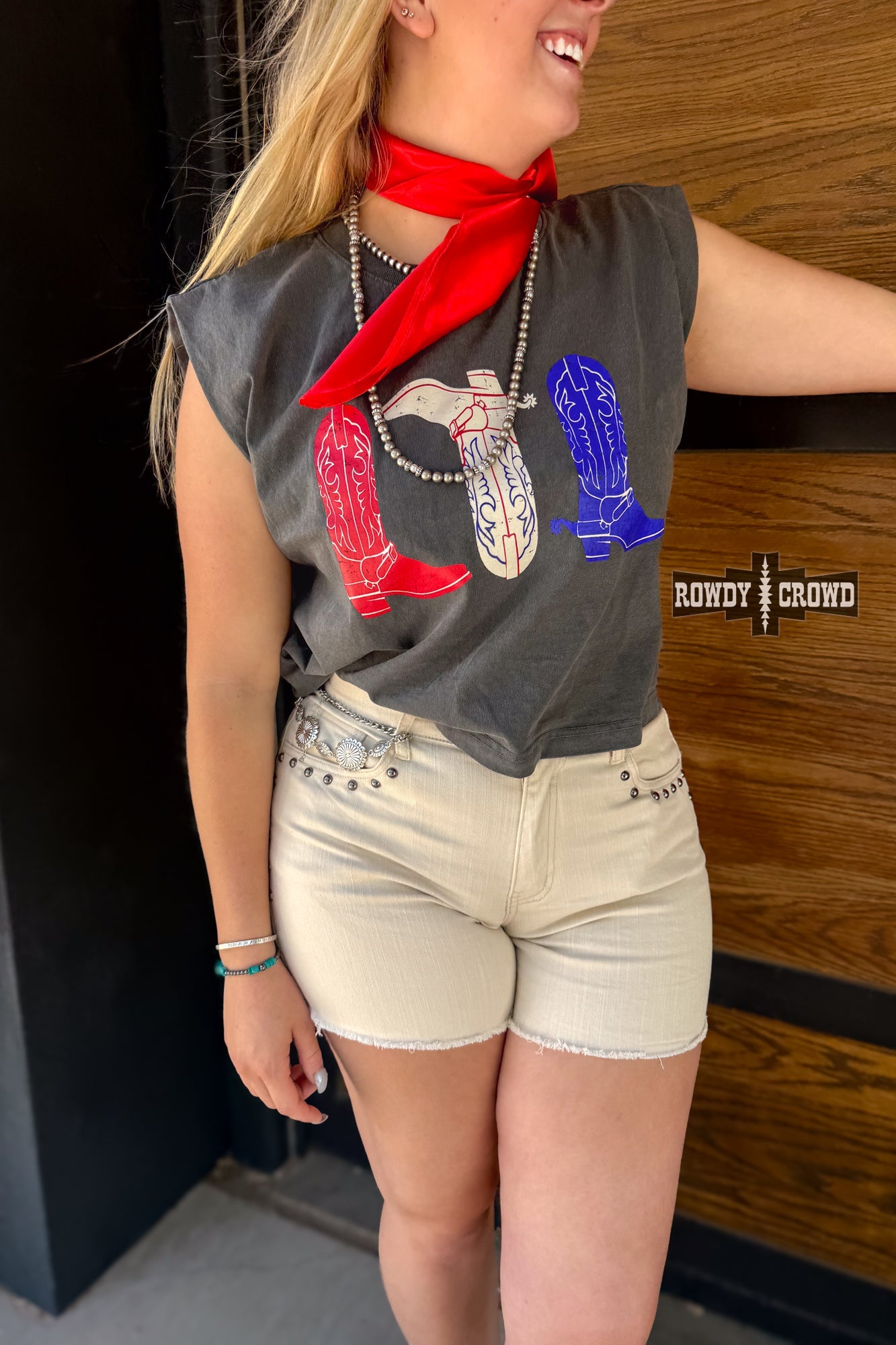 *PRE-ORDER* Red, White & Boots Tank