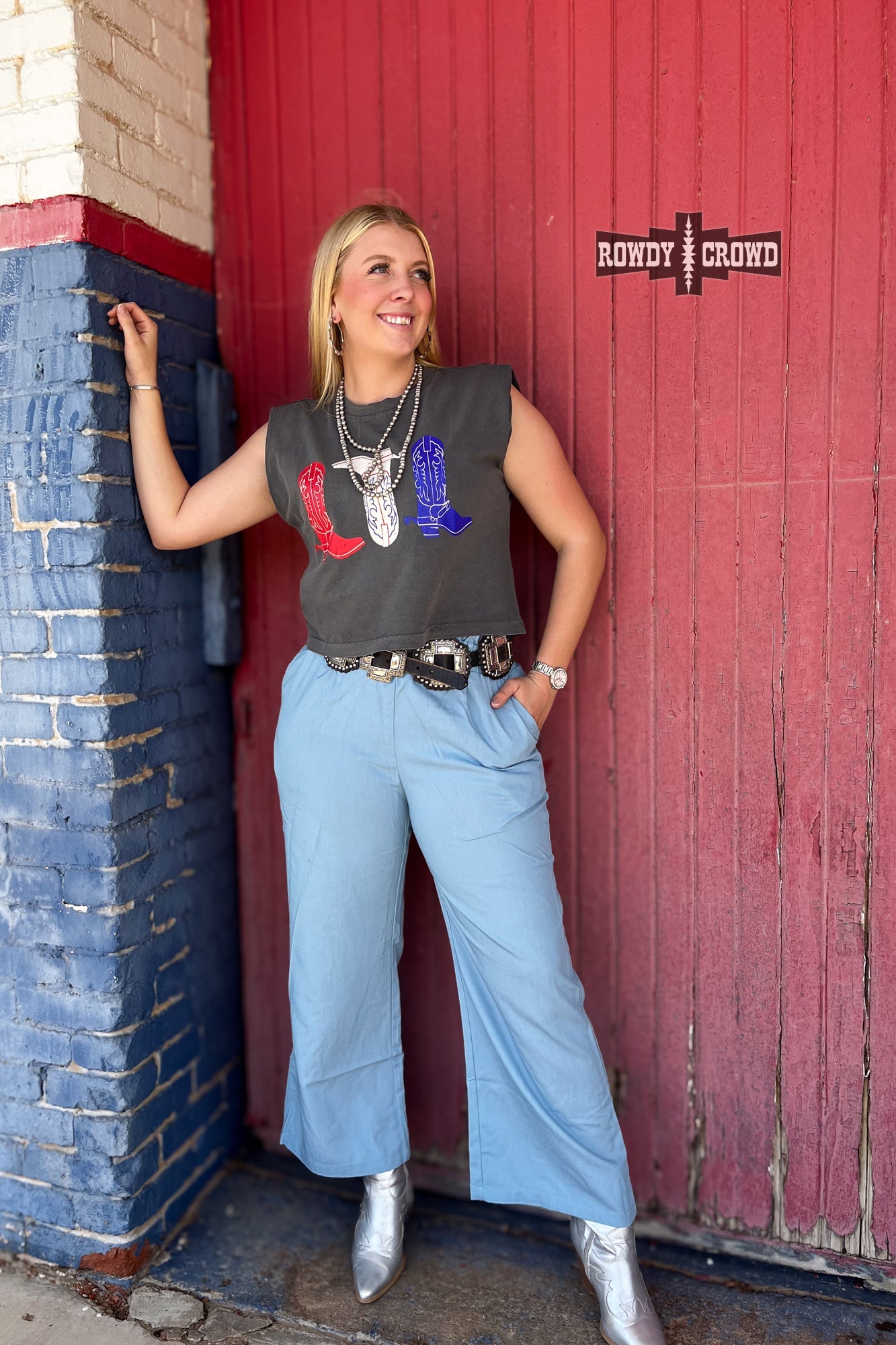 *PRE-ORDER* Red, White & Boots Tank