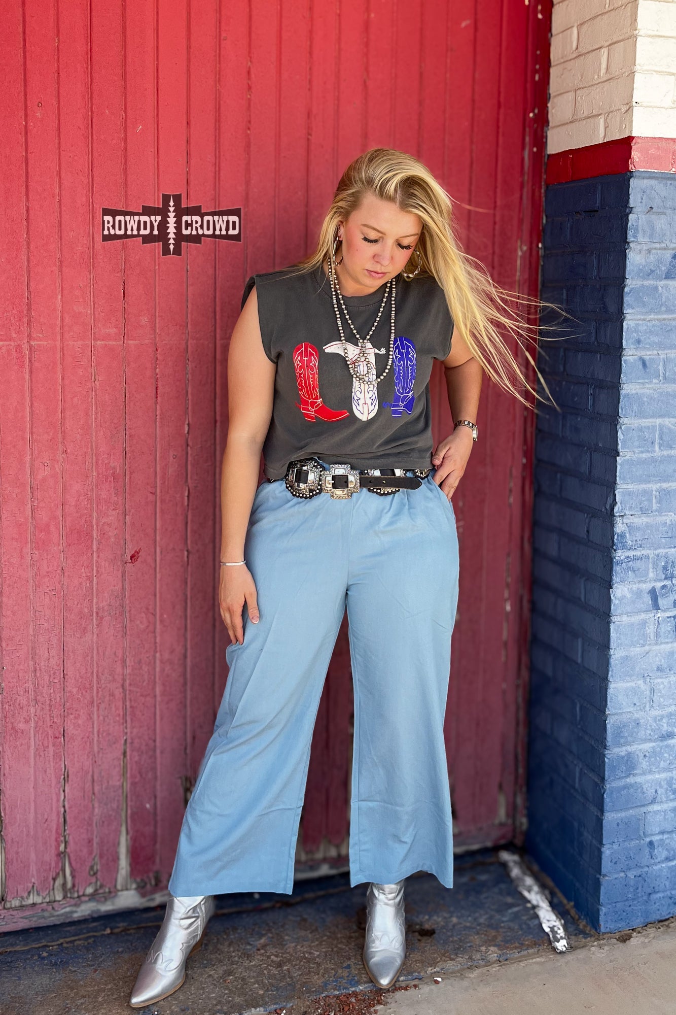 *PRE-ORDER* Red, White & Boots Tank