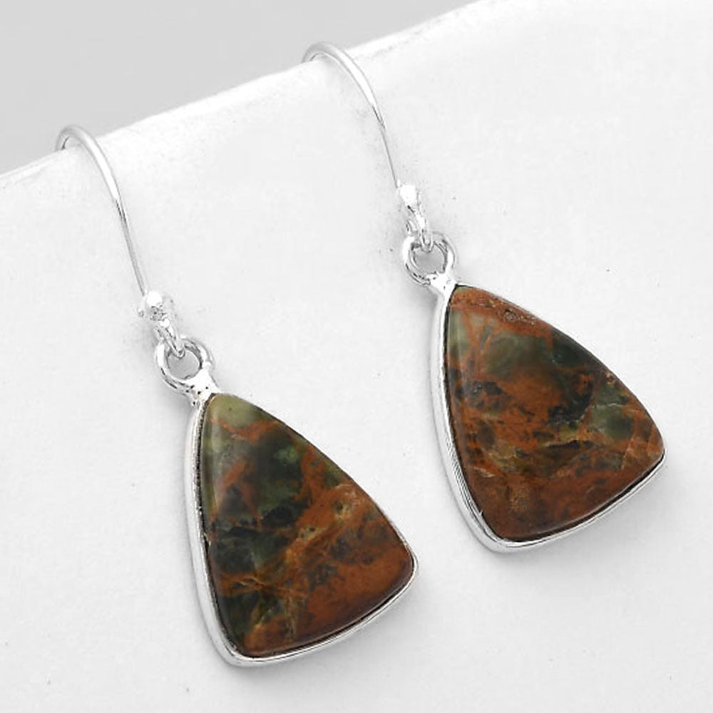 Natural Turkish Rainforest Chrysocolla Earrings E-1001 SDE50203