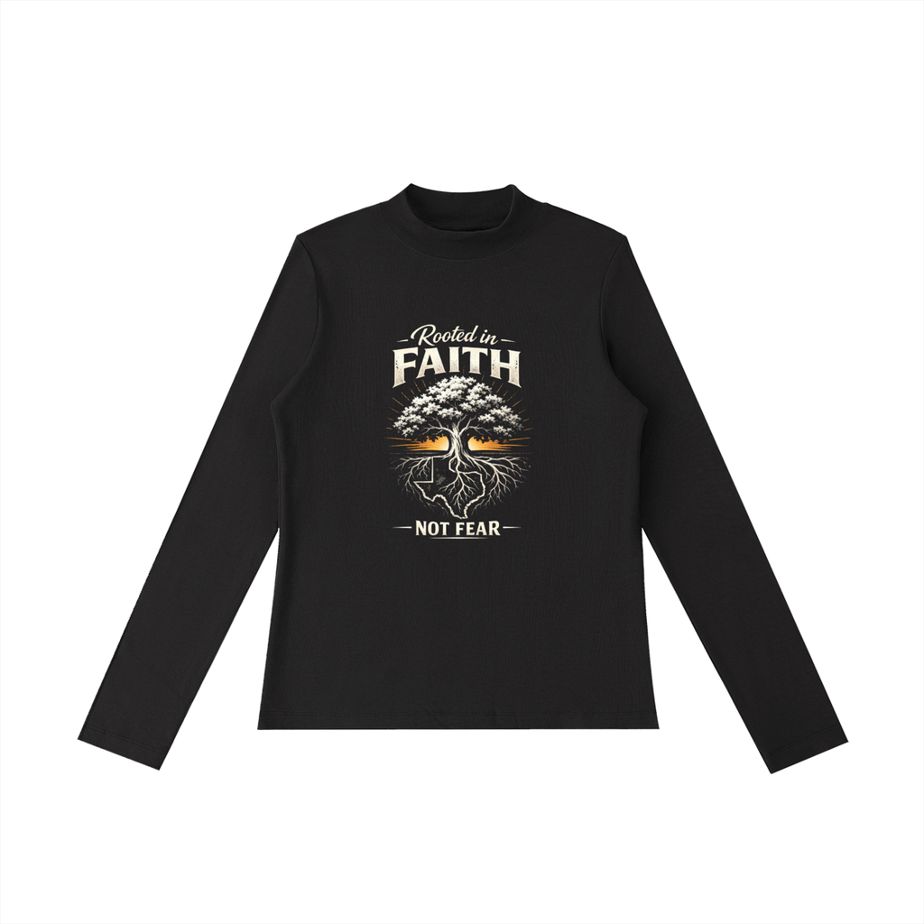 Essential Mock Neck Long Sleeve T-Shirt